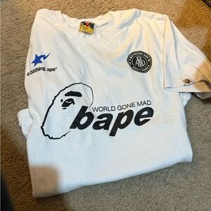 Bape white Tee with Iconic Logo
